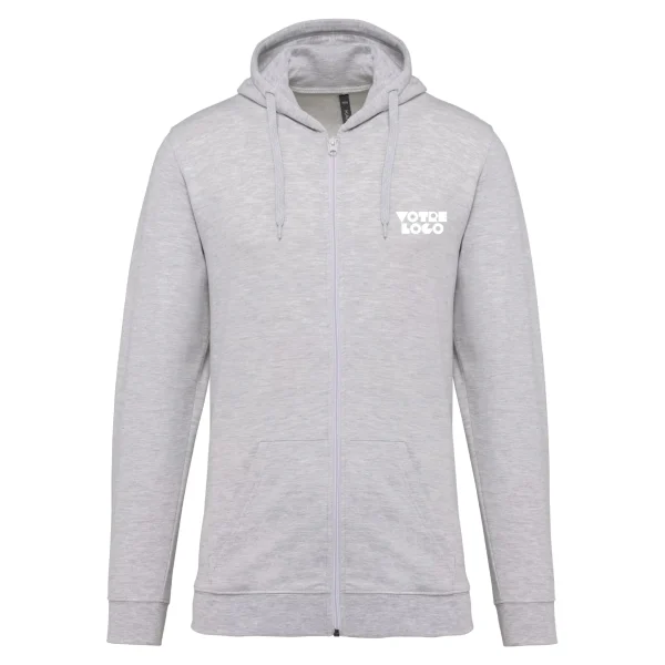 Sweat-shirt zippé capuche unisexe 280 g/m² personnalisable