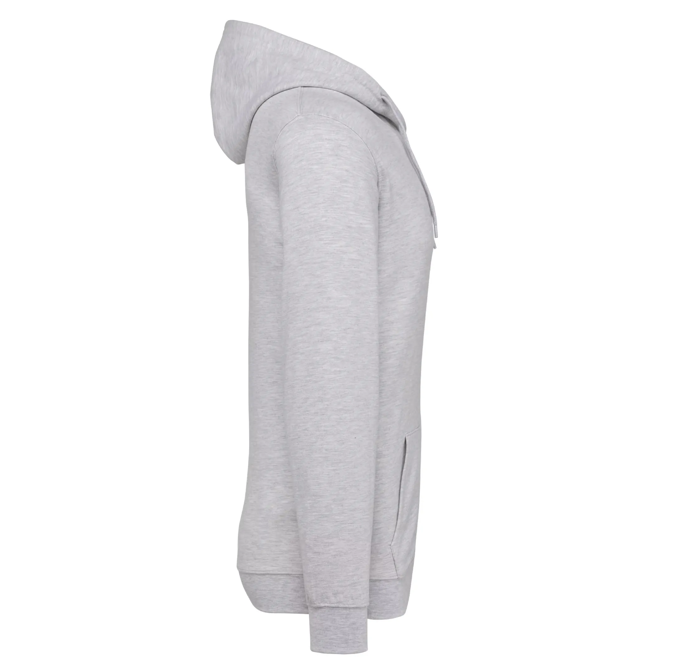 r0004-ash-heather-cote Sweat-shirt zippé capuche unisexe 280 g/m² personnalisable