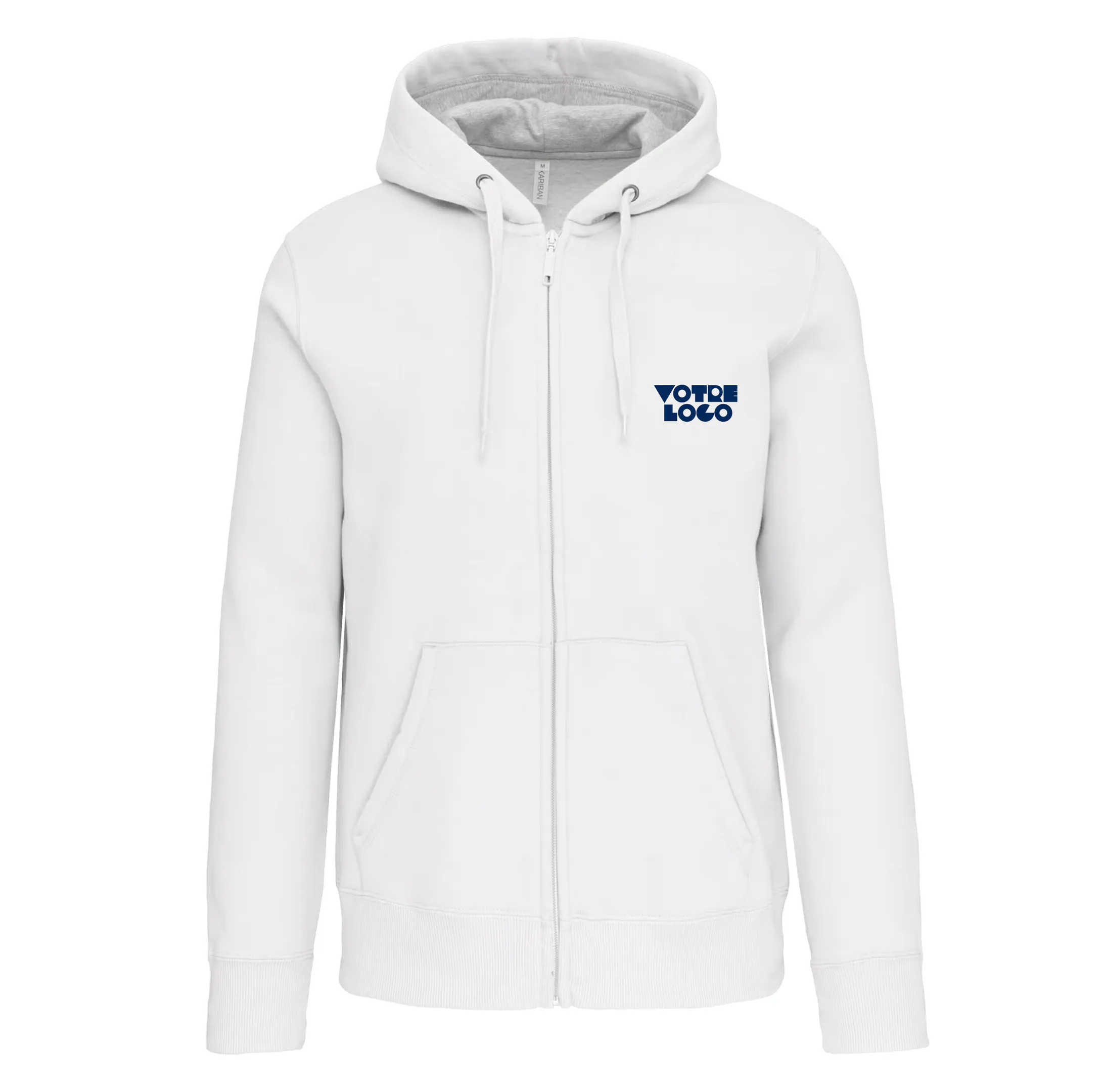 Sweat-shirt zippé capuche unisexe 360 g/m² personnalisable