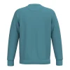 r0009-adriatic-bleu-dos Sweat-shirt écoresponsable à col rond unisexe 350 g/m² personnalisable