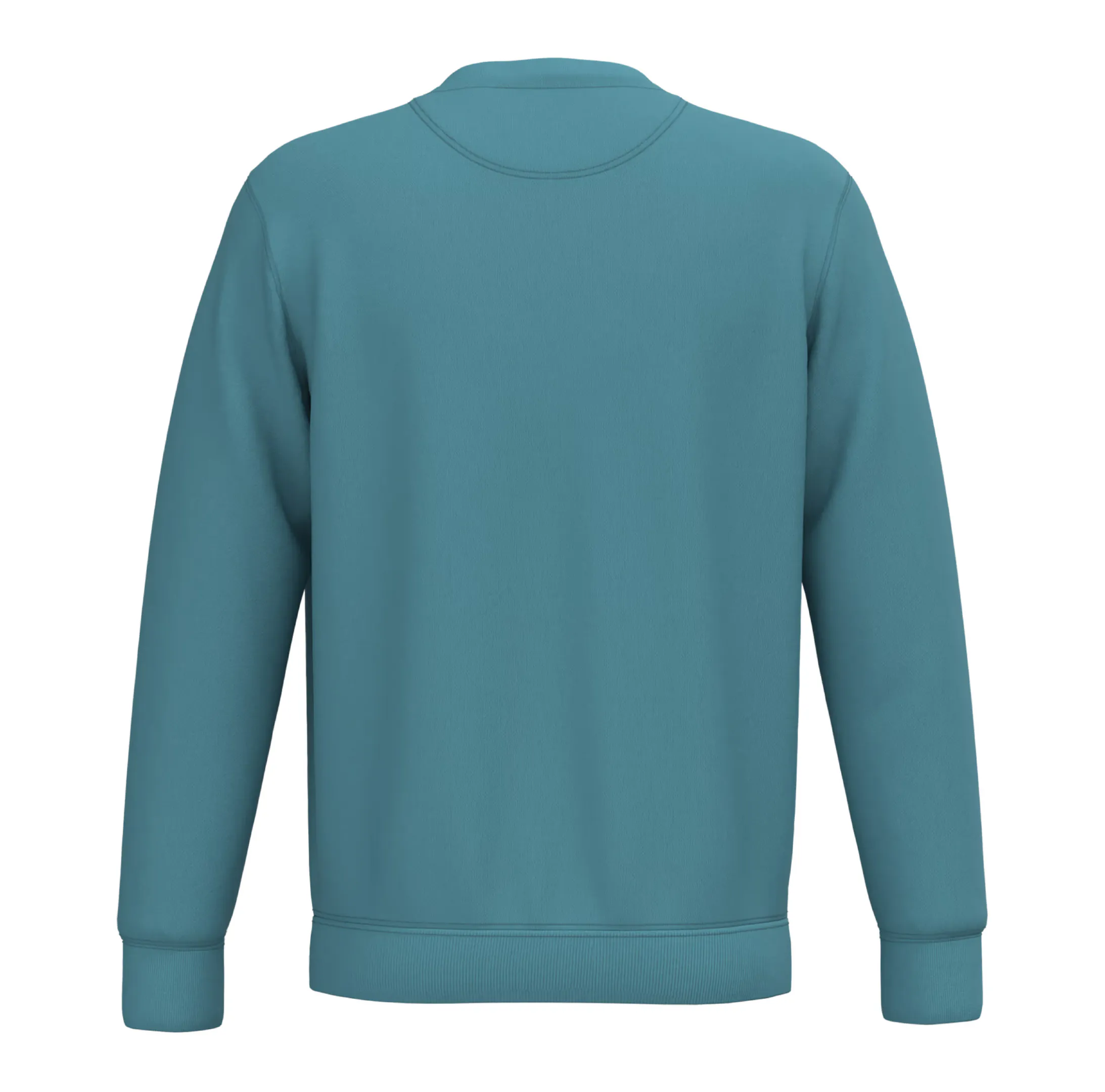 r0009-adriatic-bleu-dos Sweat-shirt écoresponsable à col rond unisexe 350 g/m² personnalisable