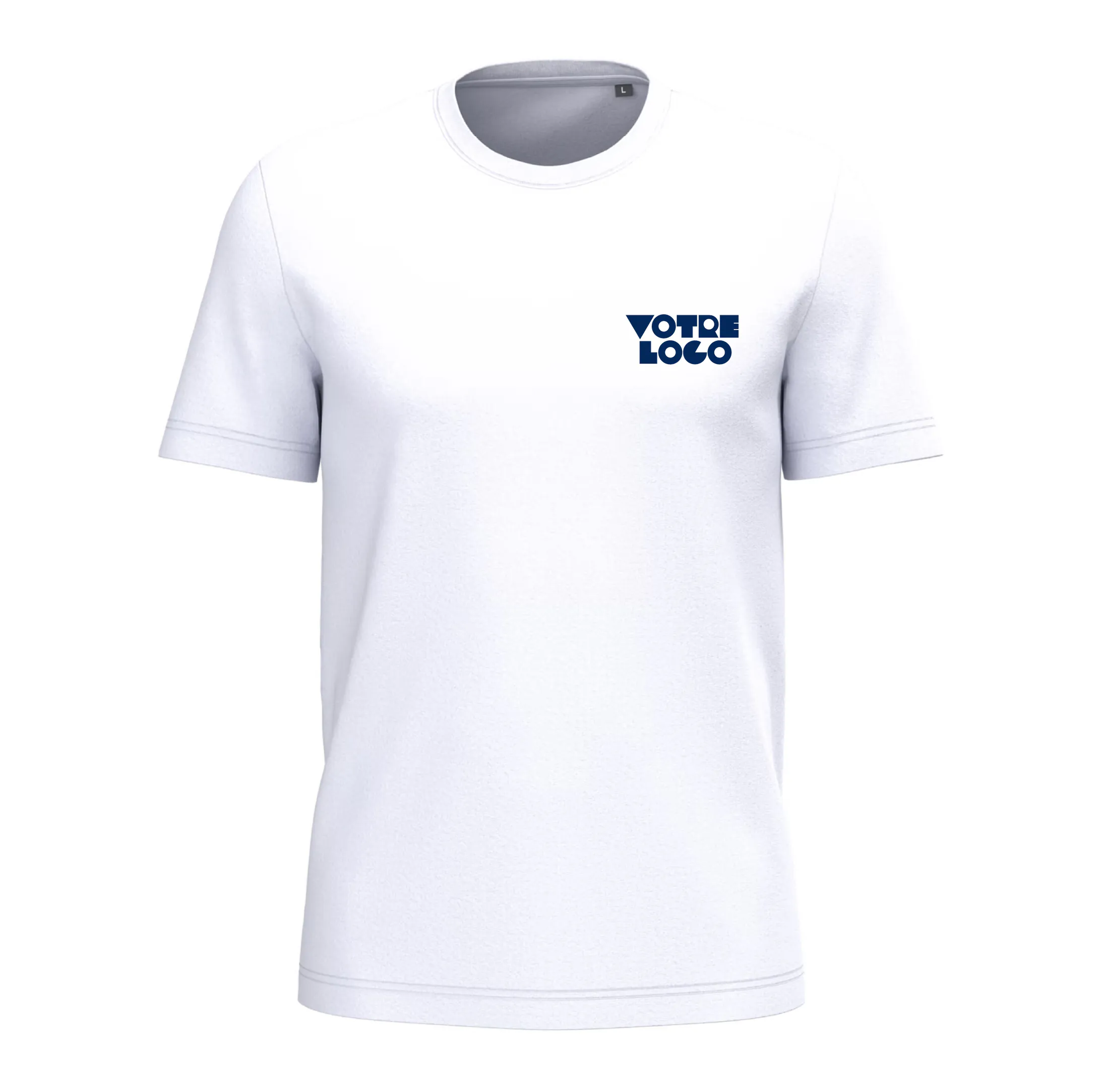 r0012-blanc T-shirt Bio homme 185 g/m2 personnalisable