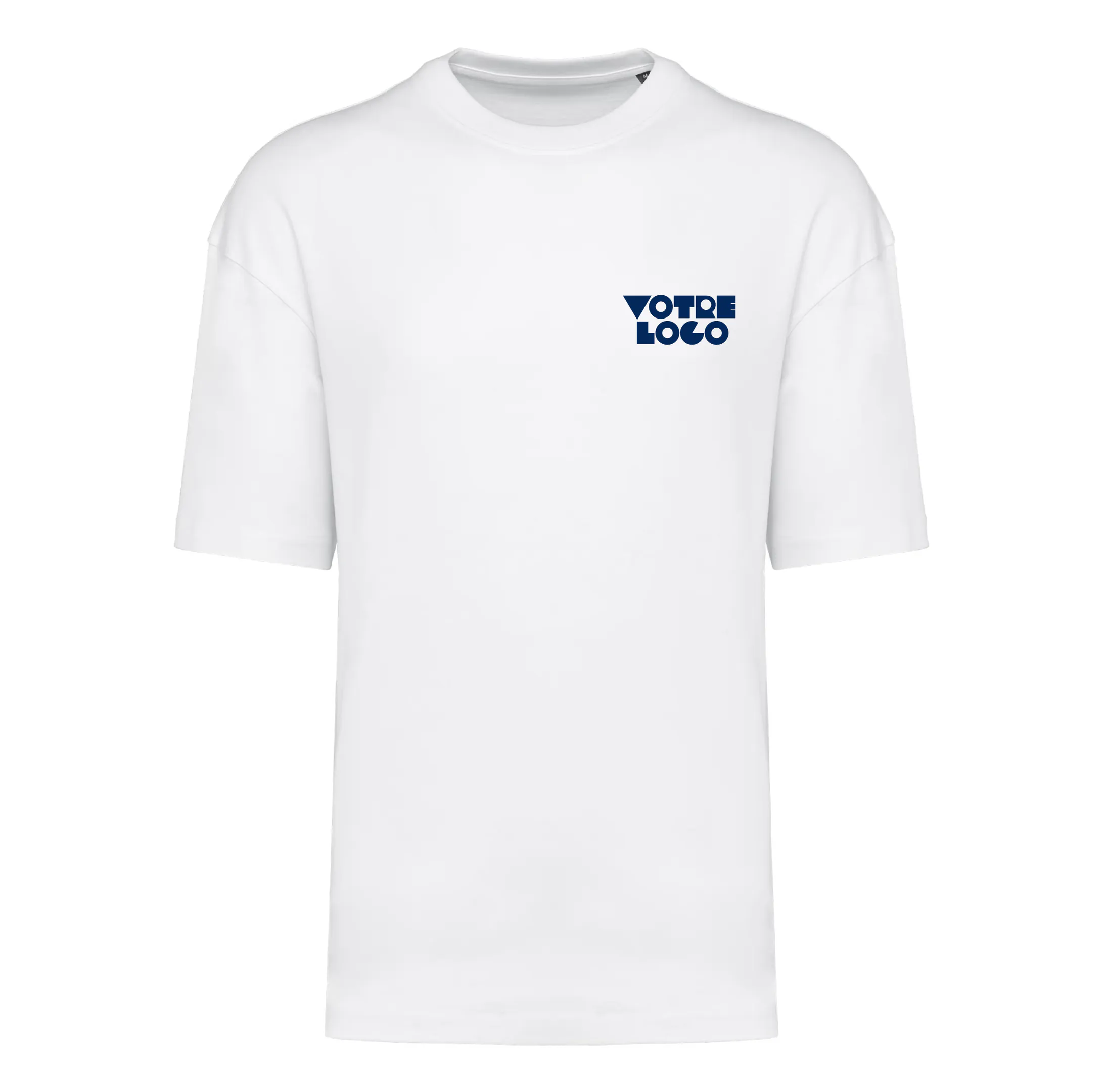 r0014-blanc T-shirt unisexe oversize manches courtes 220 g/m² personnalisable