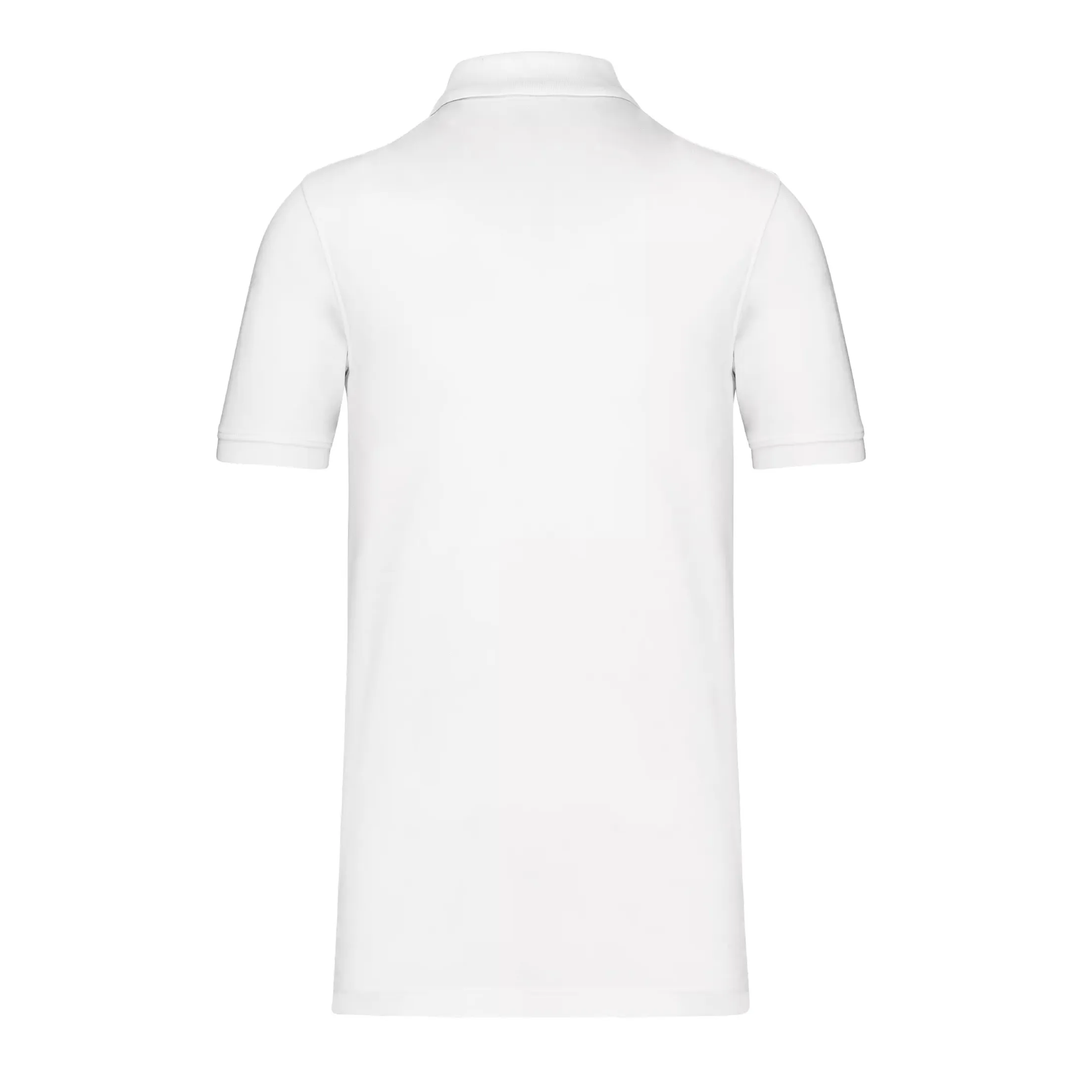 r0022-blanc-dos Polo piqué homme 180 g/m² personnalisable