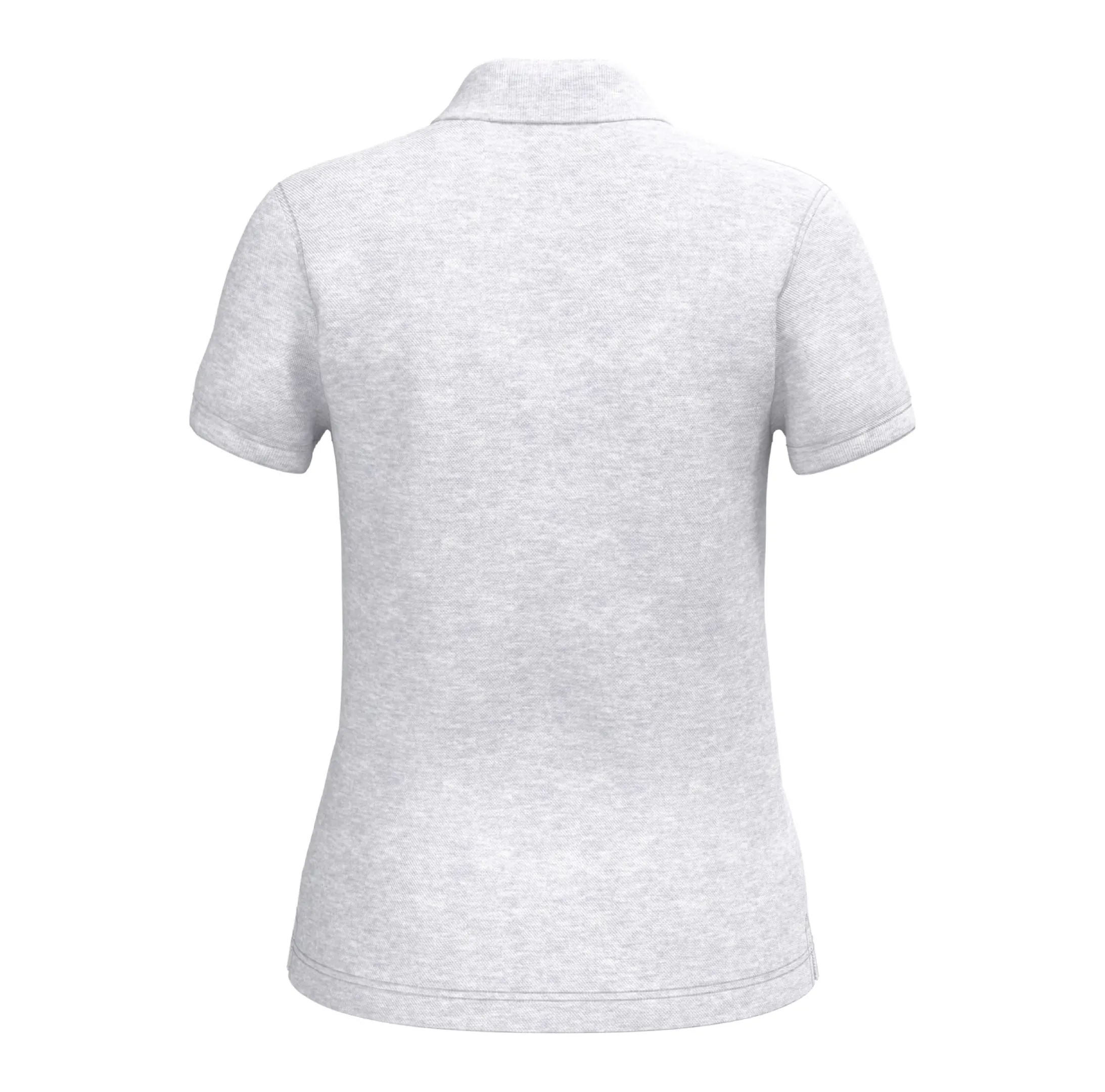 r0025-ash-heather-dos Polo manches courtes femme 220 g/m² personnalisable