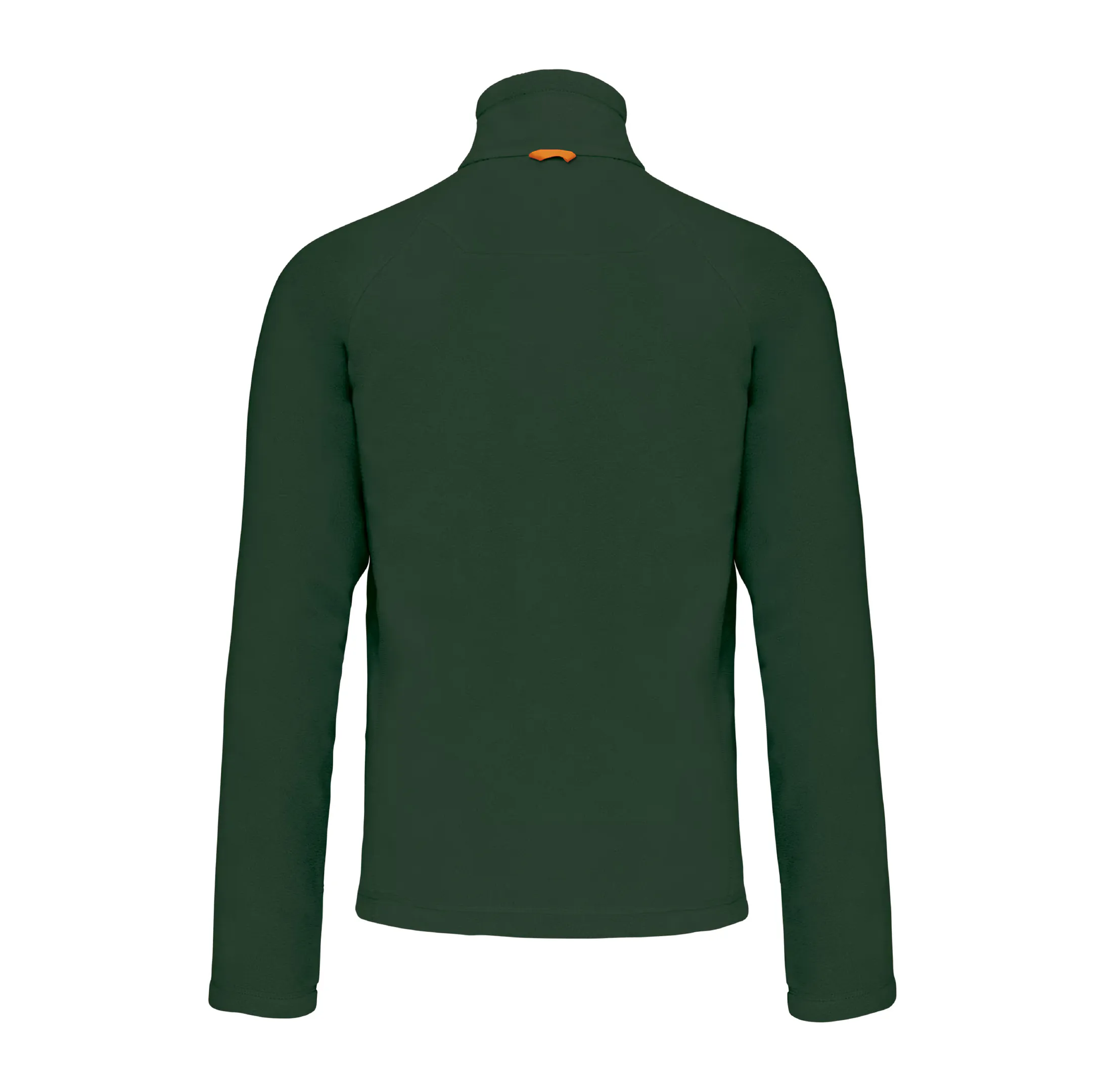r0029-forest-green-dos Veste micropolaire zippée manches raglan homme 350 g/m² personnalisable