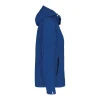 r0032-bleu-cote Veste softshell à capuche amovible homme 340 g/m² personnalisable