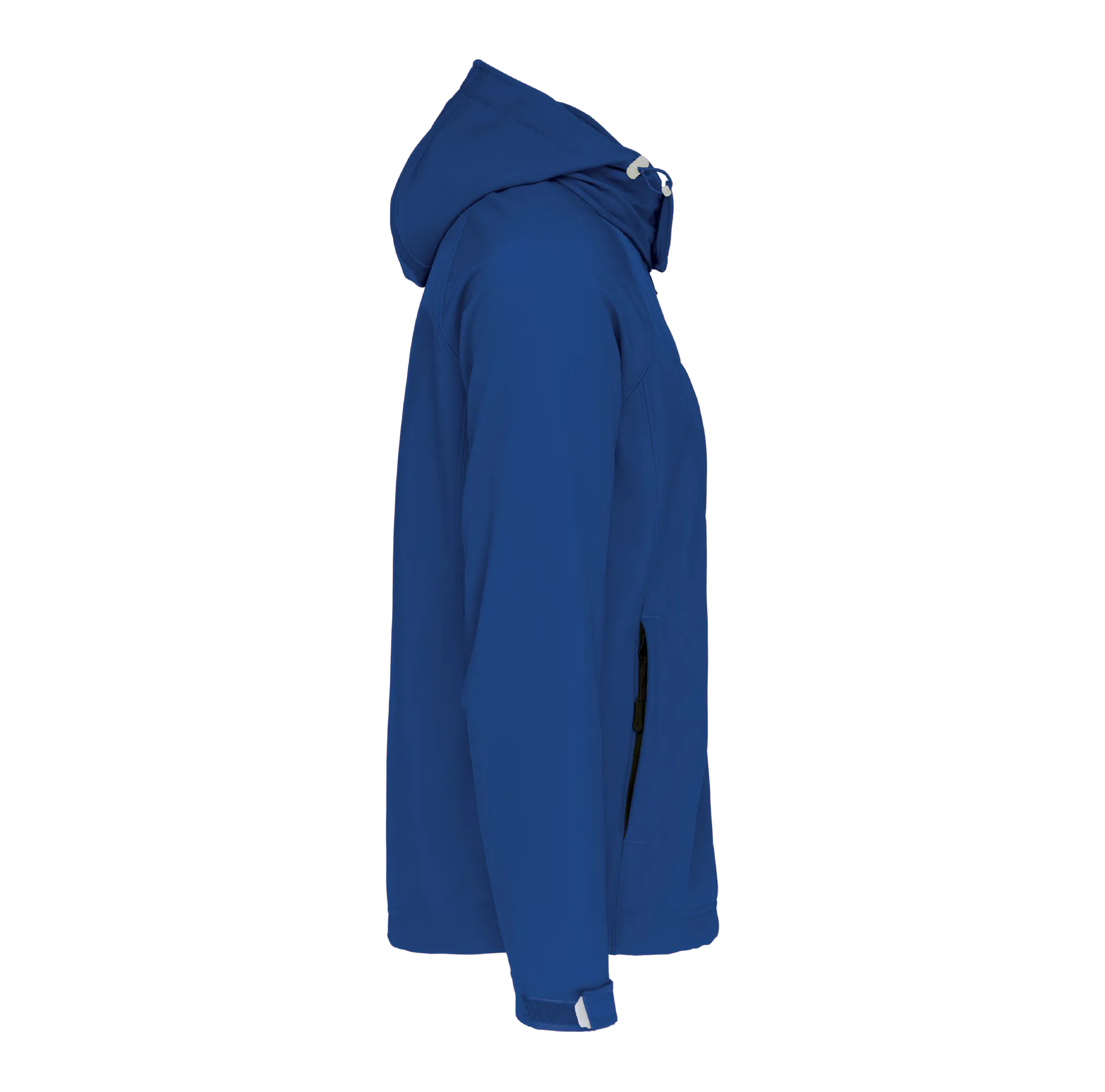 r0032-bleu-cote Veste softshell à capuche amovible homme 340 g/m² personnalisable