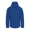 r0032-bleu-dos Veste softshell à capuche amovible homme 340 g/m² personnalisable