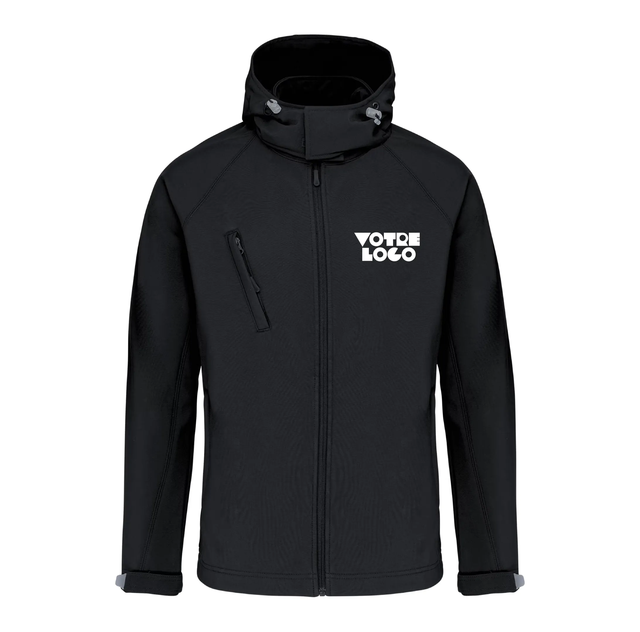 Veste softshell à capuche amovible homme 340 g/m² personnalisable