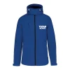 r0033-bleu Veste softshell à capuche amovible femme 340 g/m² personnalisable