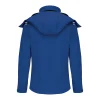 r0033-bleu-dos Veste softshell à capuche amovible femme 340 g/m² personnalisable