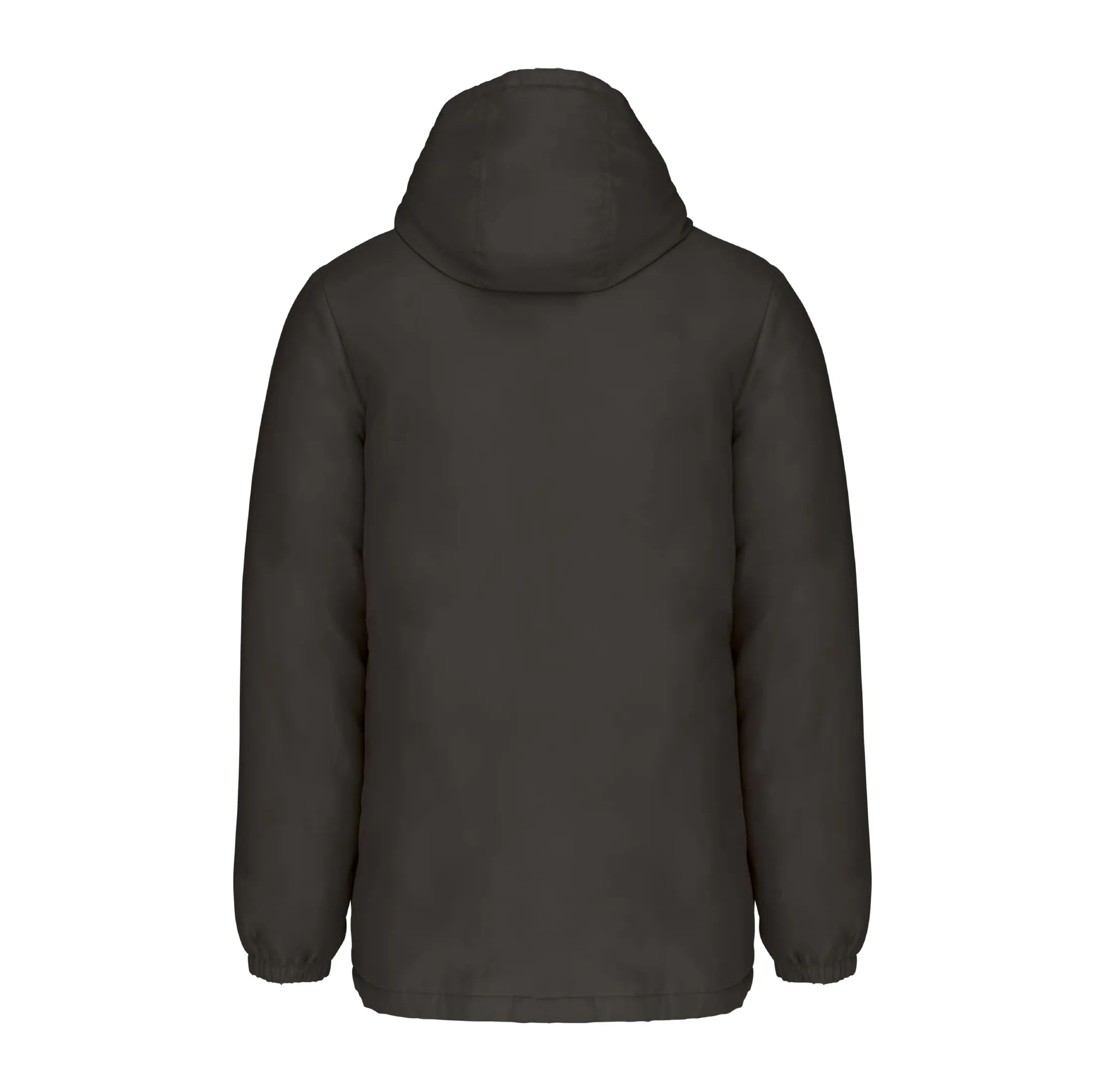 r0034-gris-dos Parka à capuche recyclée unisexe 320 g/m² personnalisable