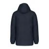 r0034-navy-dos Parka à capuche recyclée unisexe 320 g/m² personnalisable
