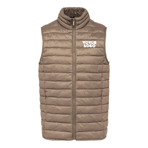 Doudoune sans manches écoresponsable homme personnalisable