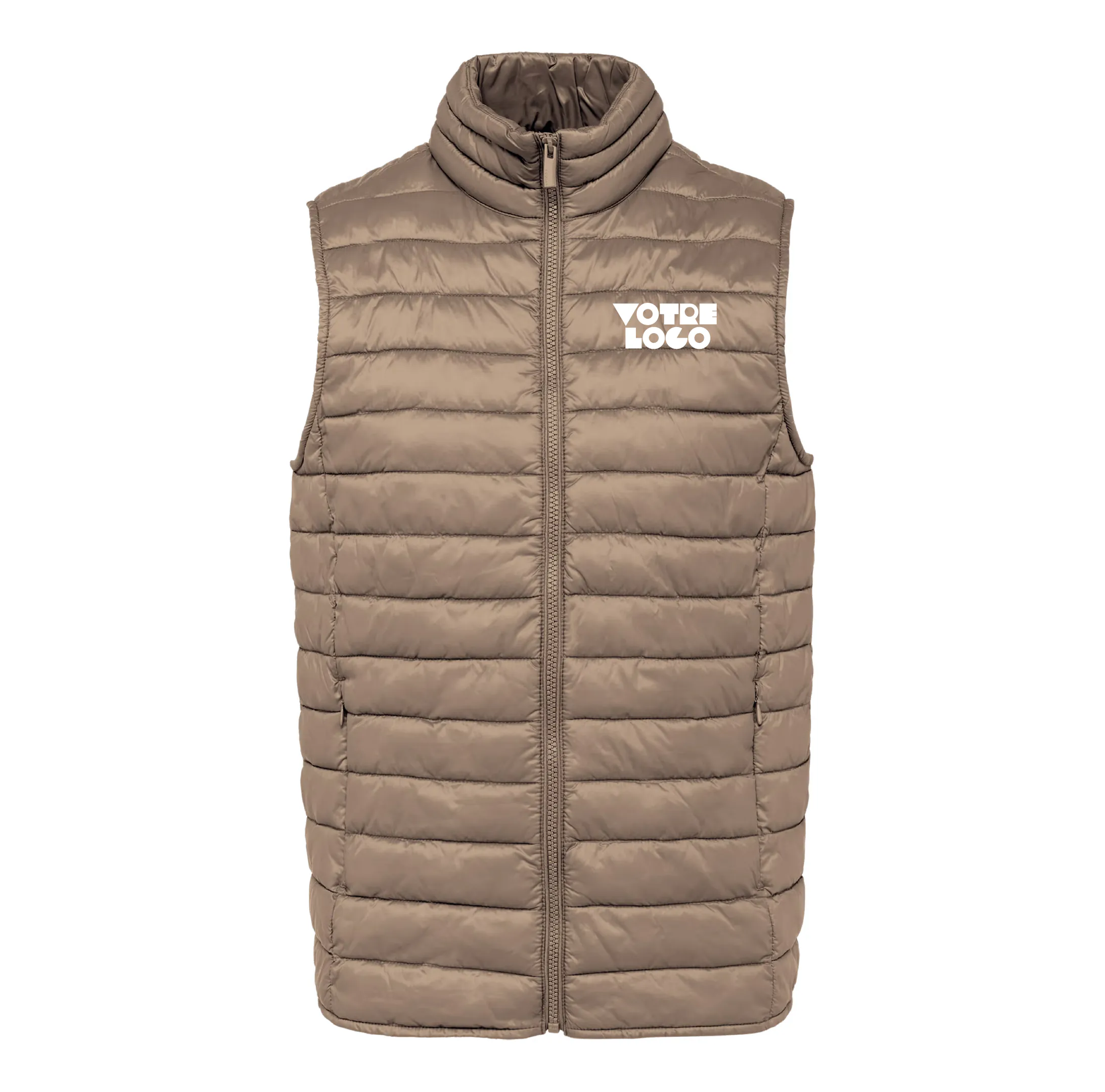 r0039-driftwood Doudoune sans manches écoresponsable homme personnalisable