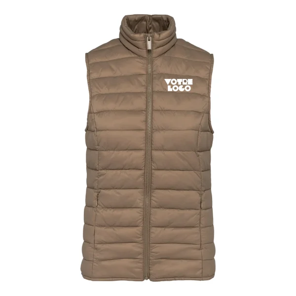 Doudoune sans manches écoresponsable femme personnalisable