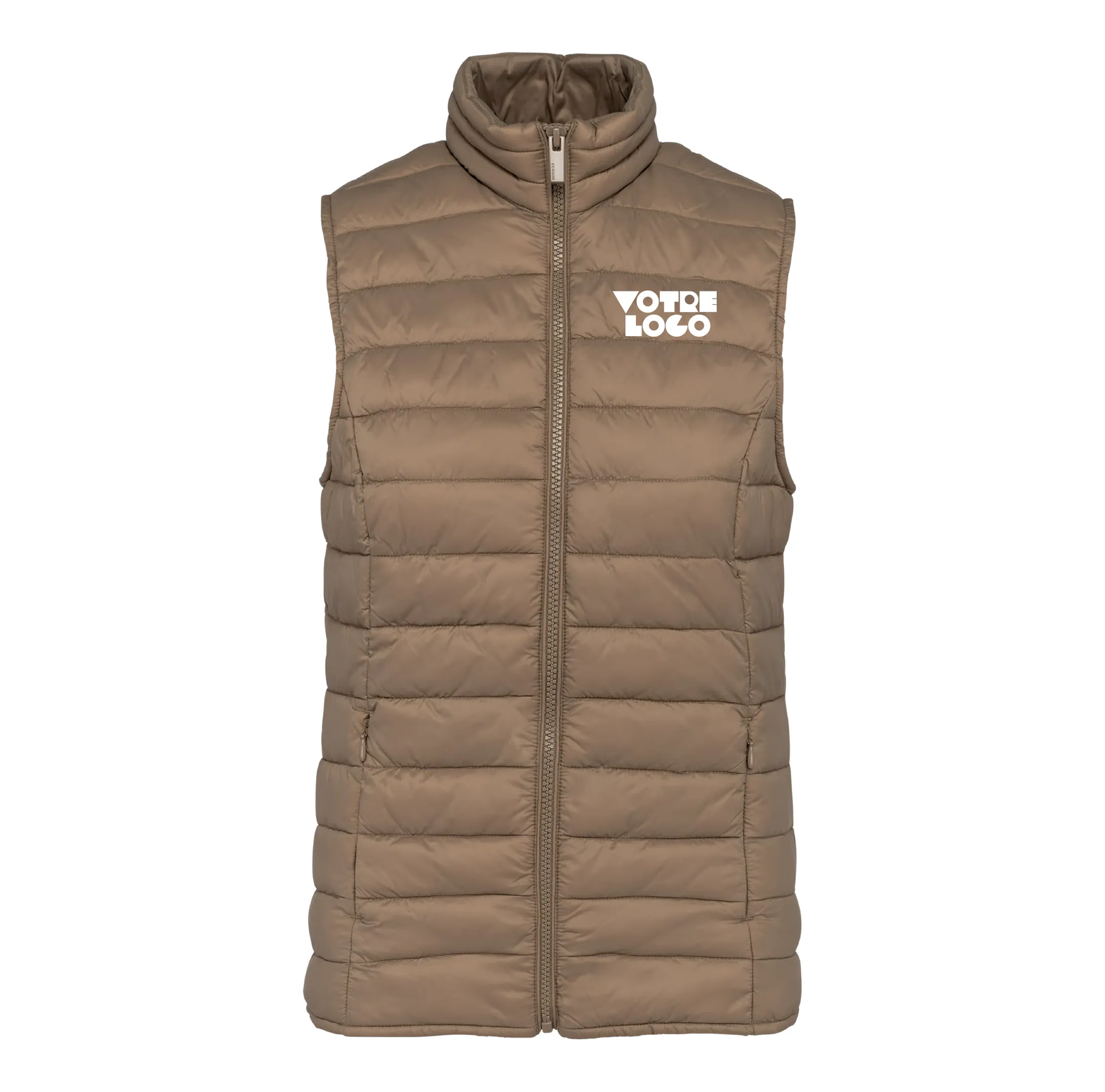 r0040-driftwood Doudoune sans manches écoresponsable femme personnalisable