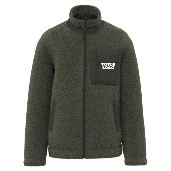 Veste écoresponsable en sherpa unisexe 480 g/m² personnalisable