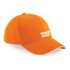 r0045-orange-blanc Casquette 6 panneaux 240 g/m² personnalisable