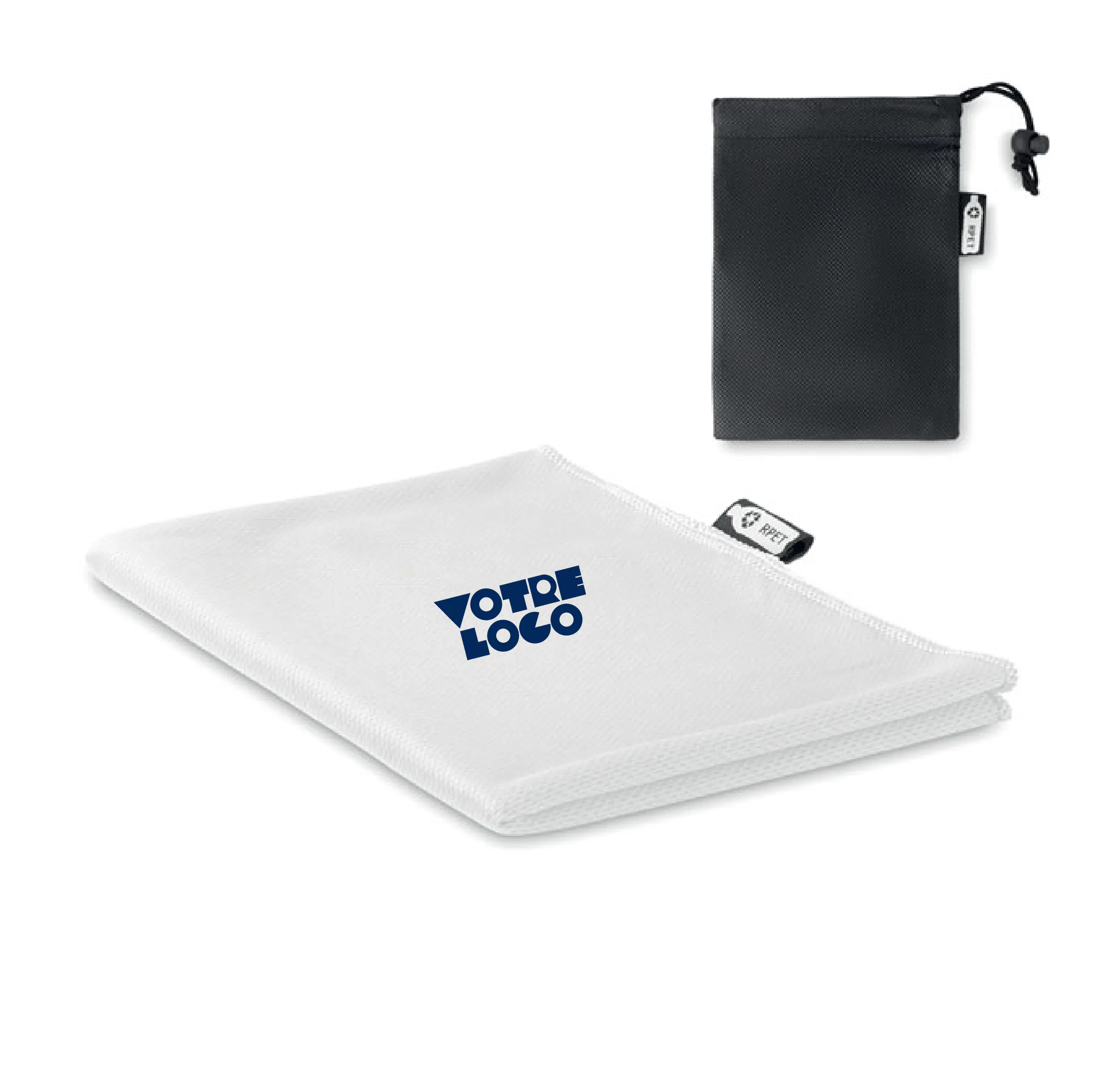 r0057-blanc Serviette de sport personnalisable