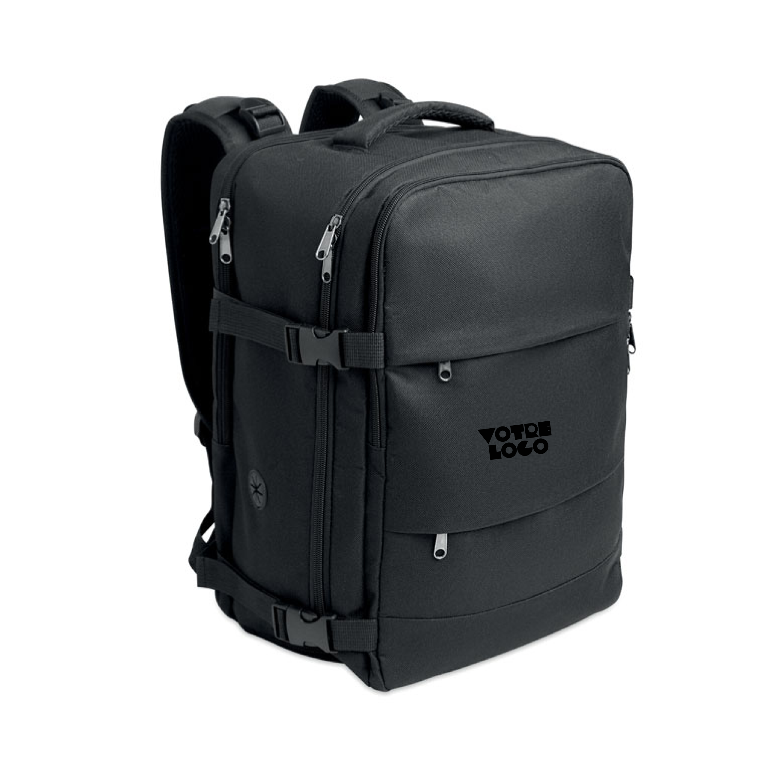 sac-à-dos-rpet-personnalisable-noir Sac à dos en polyester RPET personnalisable