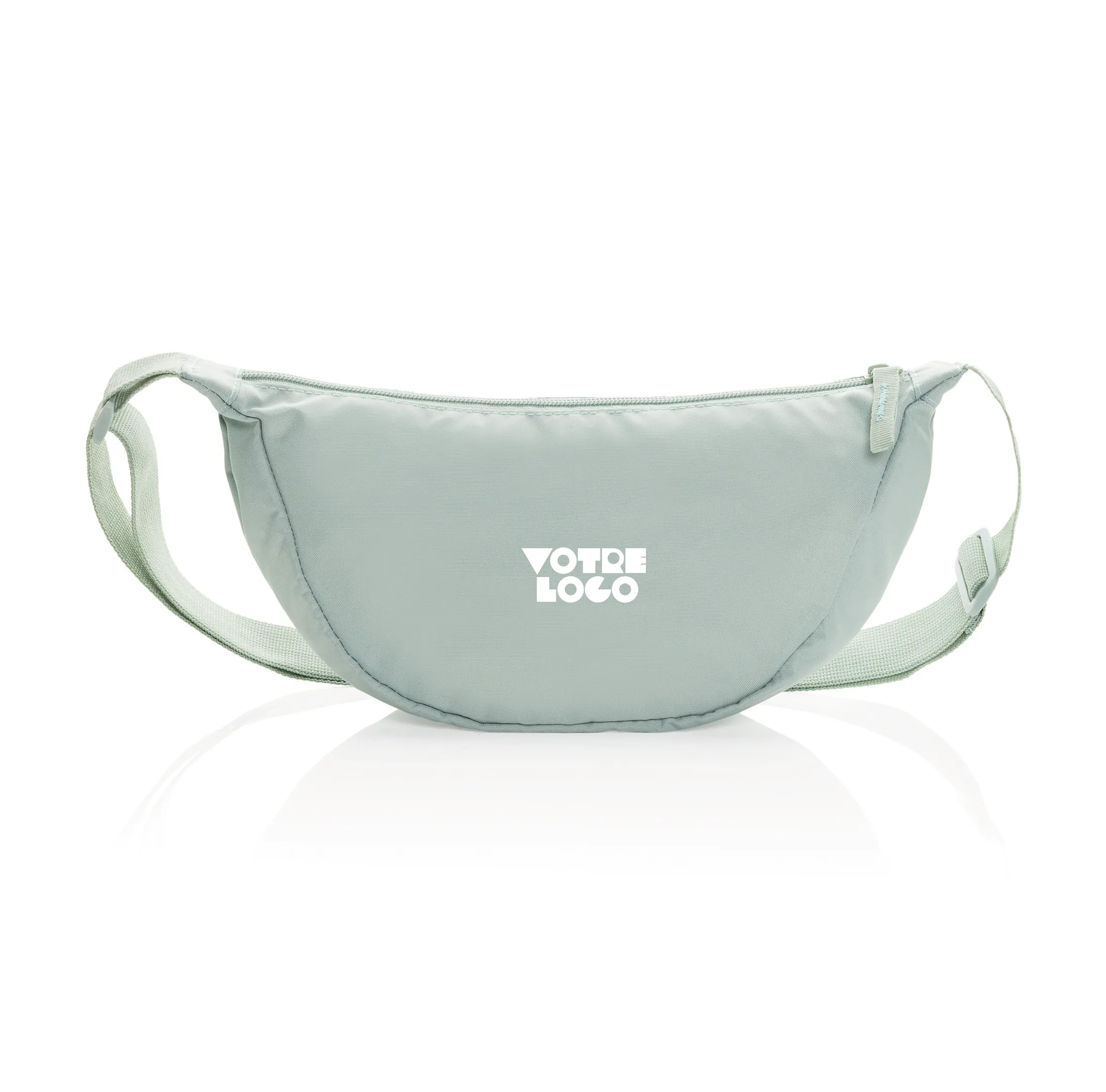 sac-banane-bandouliere-rpet-bleu-vert-personnalisable Sac banane en bandoulière en rPET personnalisable