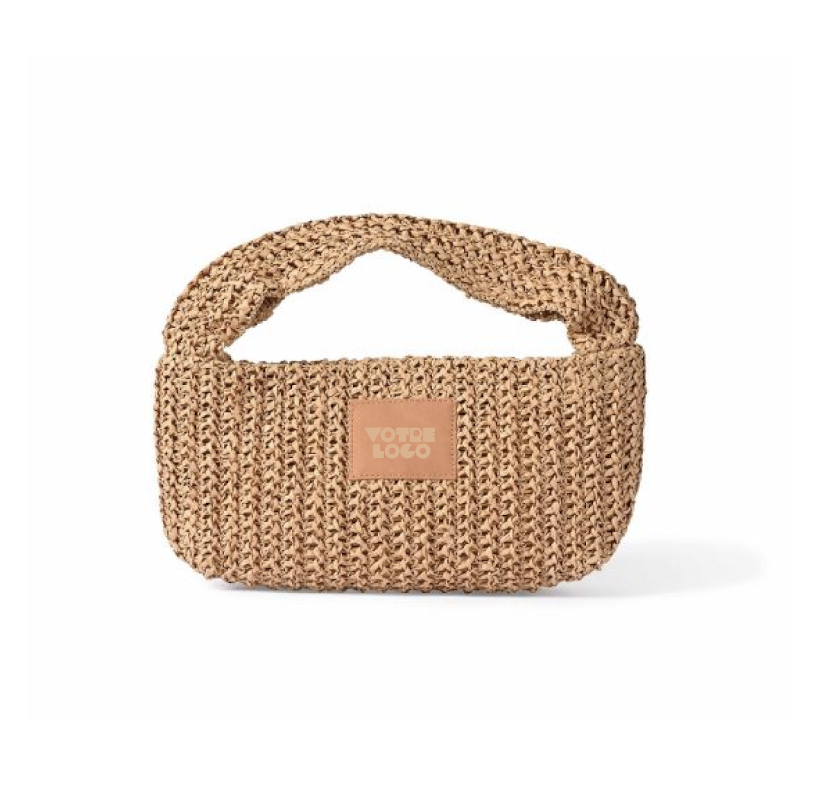 sac-main-papier-étiquette-marquage-personnalisable-marron Sac à main personnalisable