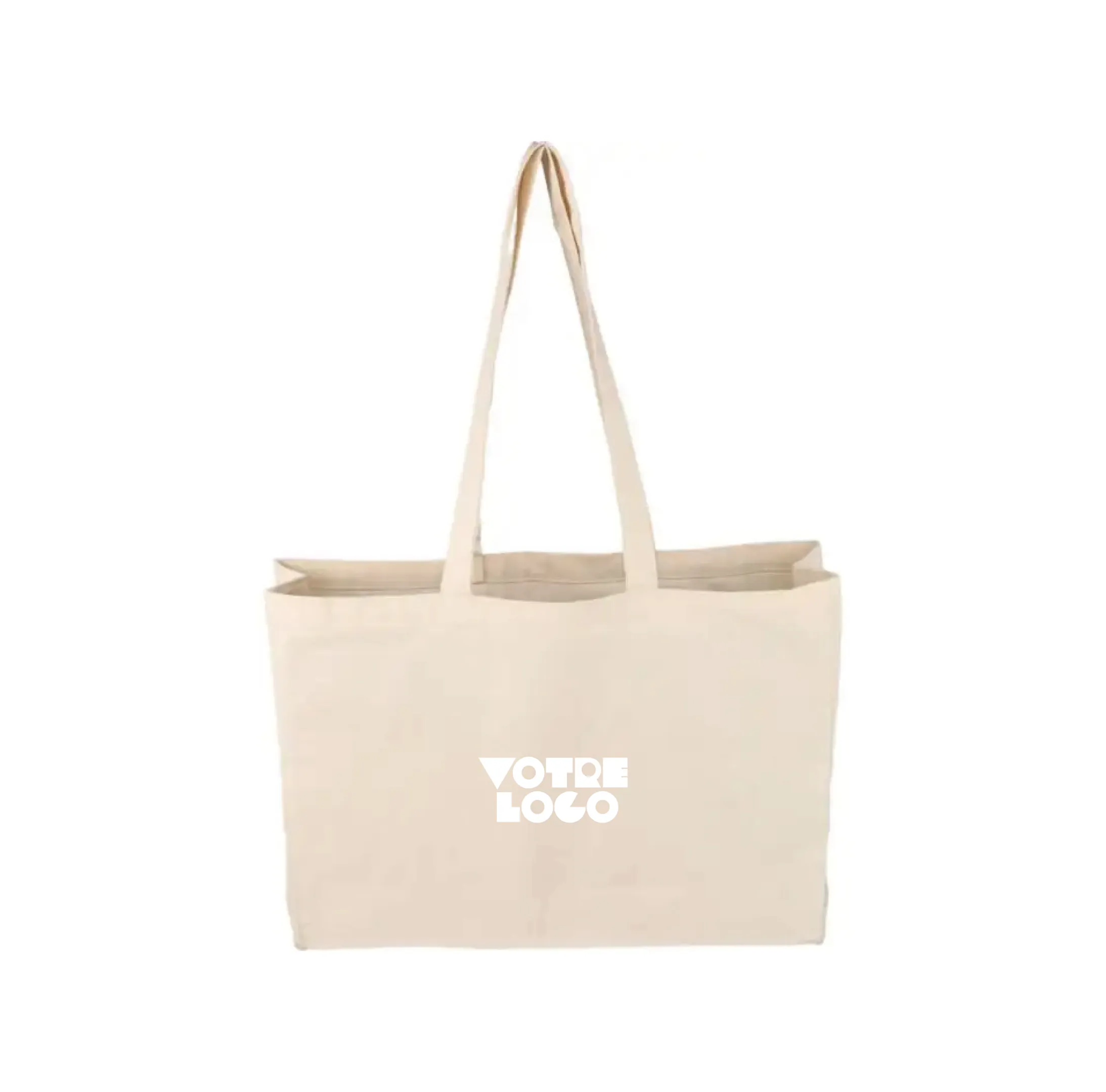 sac-shopping-coton-couleur-naturel-220gr-personnalisable Sac shopping en coton naturel 220g/m2 personnalisable