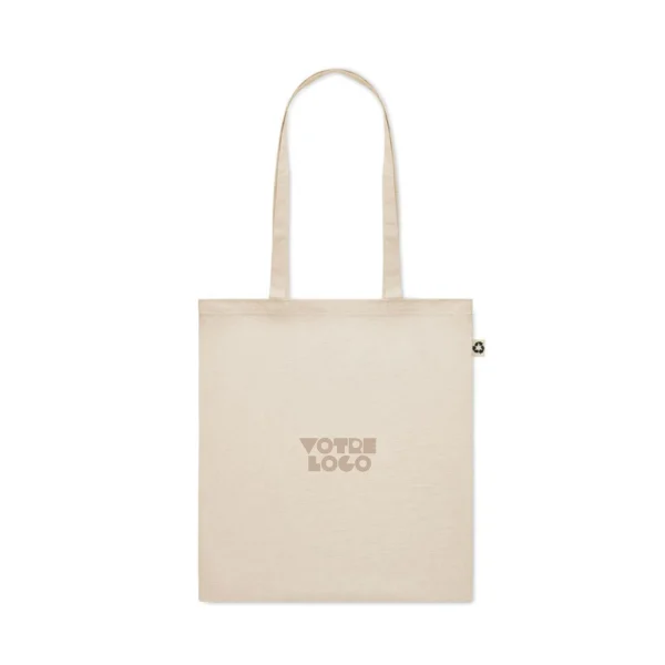 Sac shopping en coton naturel recyclé 140 g/m² personnalisable