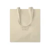 Sac shopping en coton naturel avec anses longues et soufflets 140gr/m² personnalisable