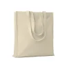 Sac shopping en coton naturel avec anses longues et soufflets 140gr/m² personnalisable