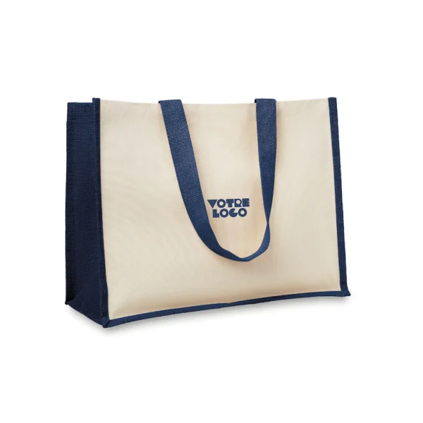Sac shopping en jute laminé personnalisable