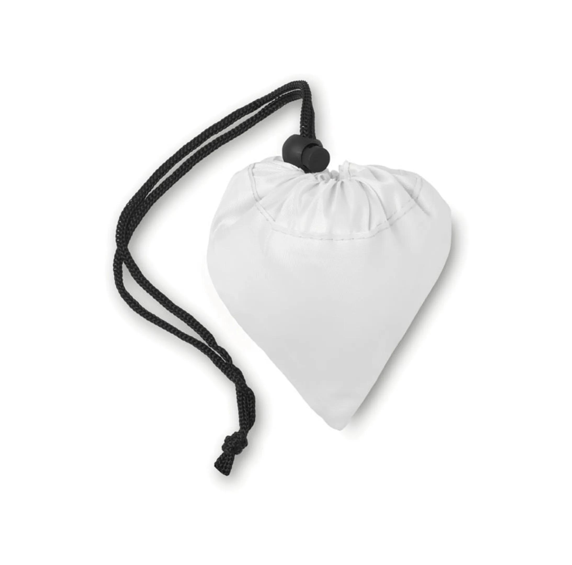 sac-shopping-pliable-blanc-personnalisable Sac shopping pliable en polyester personnalisable