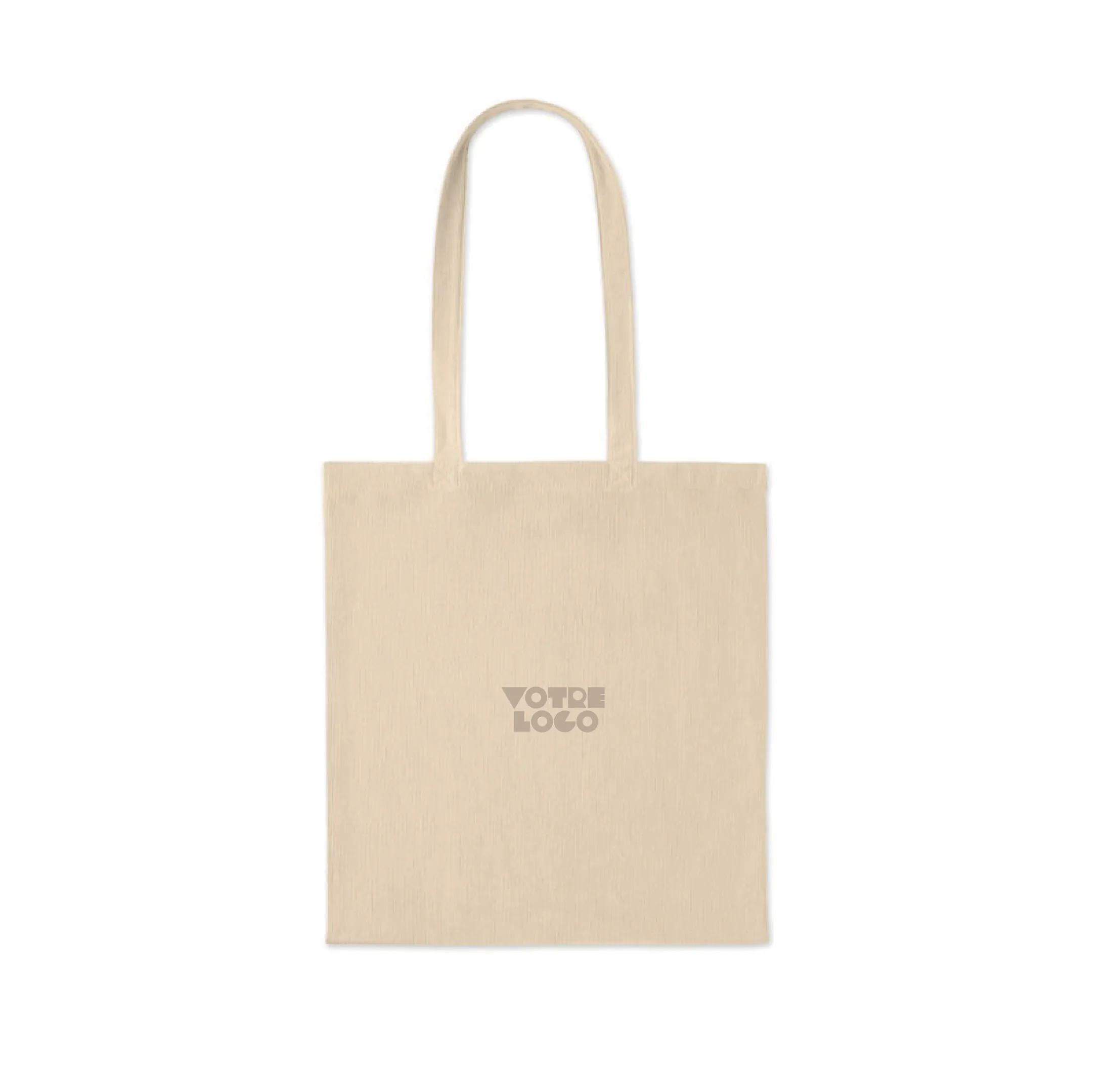 sac-shopping-velours-beige-personnalisable Sac shopping en velours 220 gr/m² personnalisable