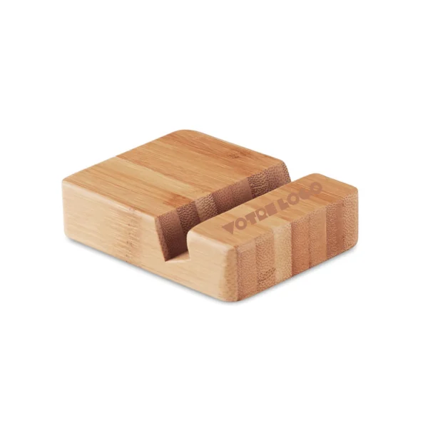 Support téléphone en bambou personnalisable