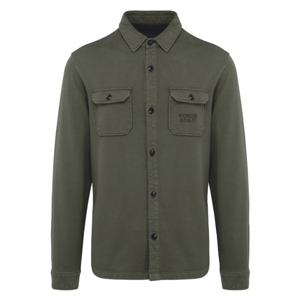 Surchemise écoresponsable délavée en molleton gratté homme 300 g/m² personnalisable