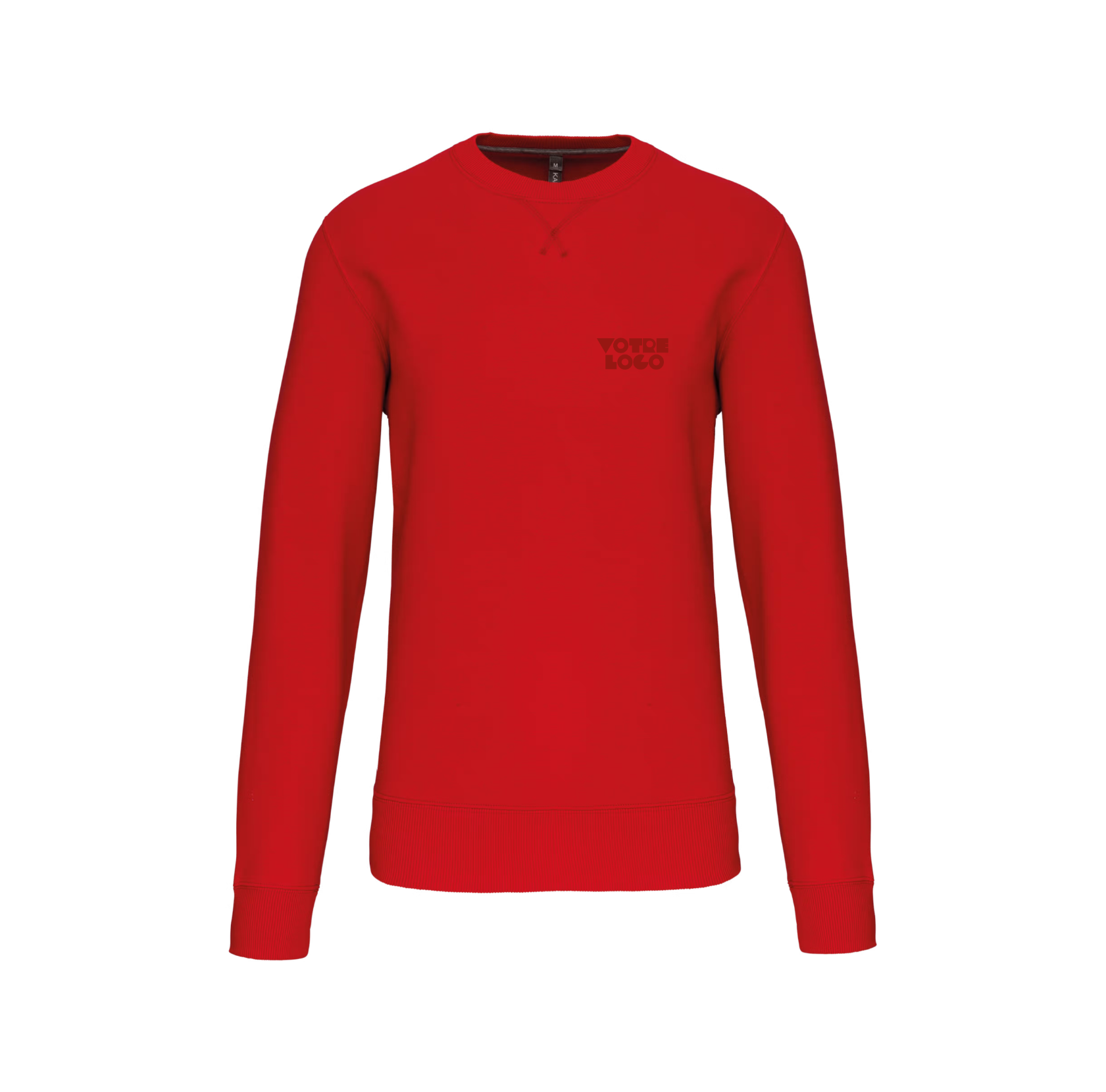 sweat-shirt-col-rond-coton-unisexe-personnalisable-rouge Sweat-shirt col rond unisexe 360 g/m² personnalisable