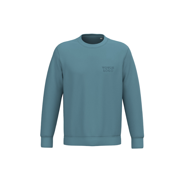 sweat-shirt-col-rond-ecoresponsable-homme-personnalisable-adriatic-blue Sweat-shirt écoresponsable à col rond unisexe 350 g/m² personnalisable