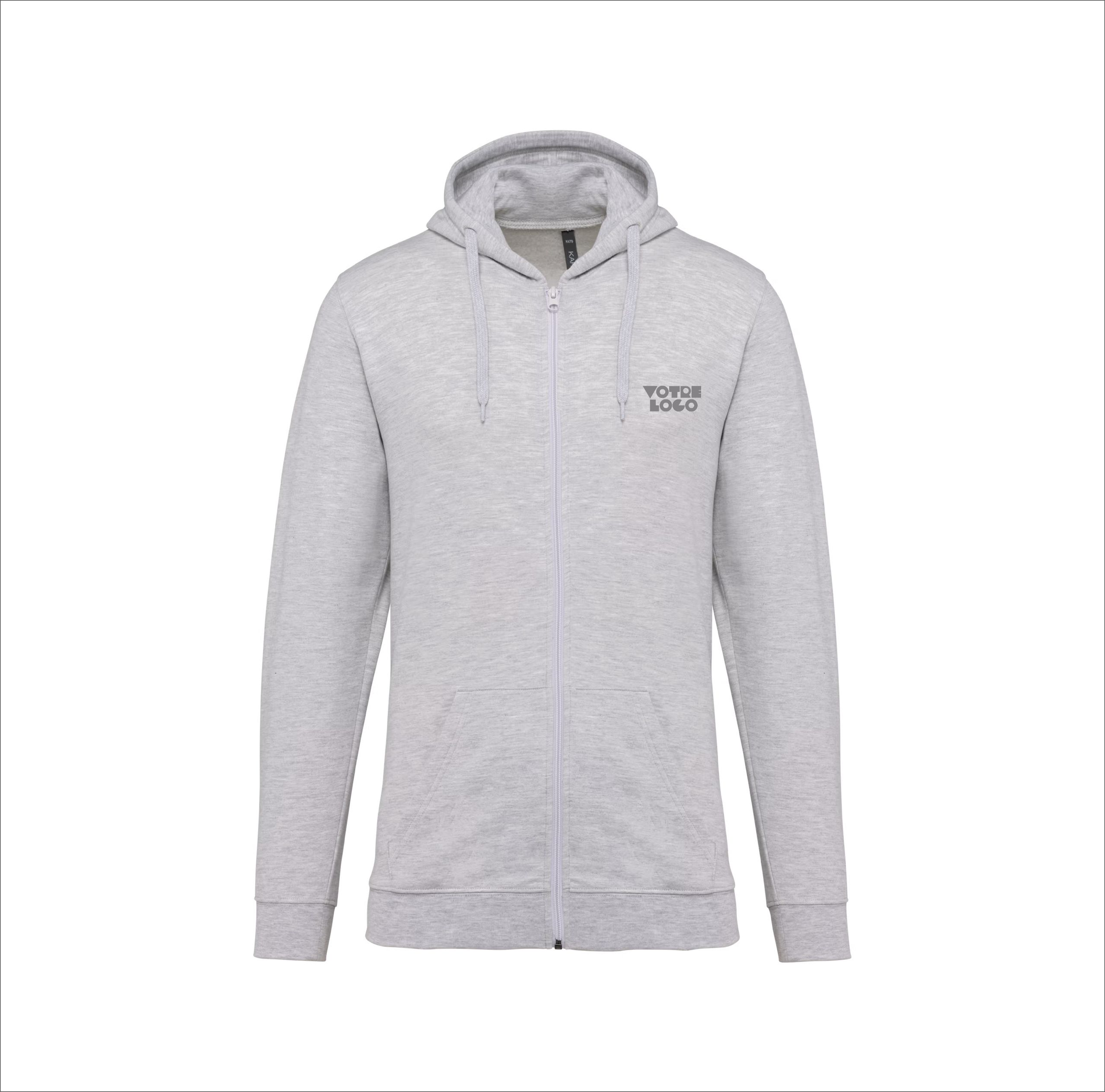 Sweat zippé à capuche personnalisable