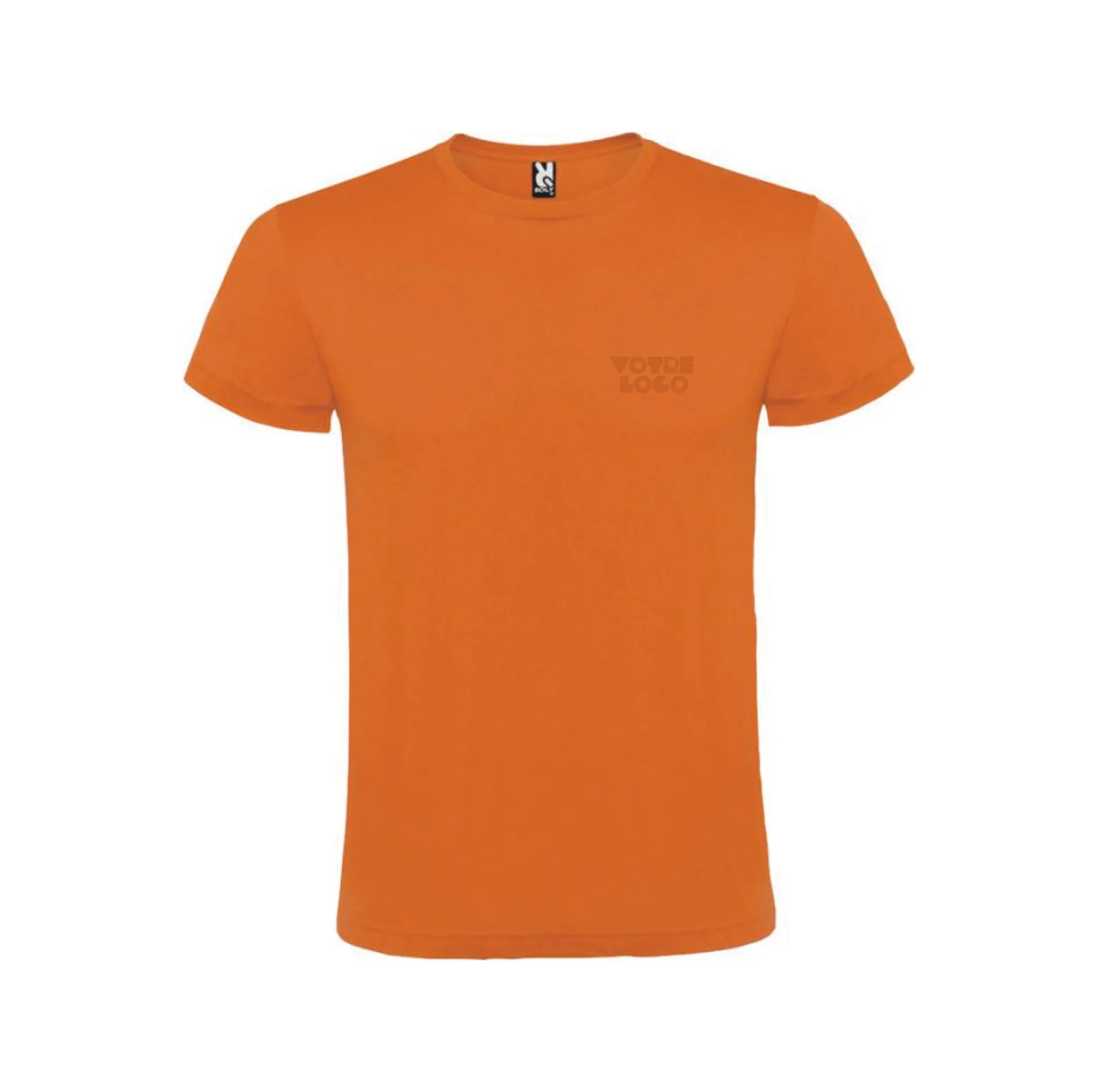 t-shirt-sport-unisexe-coton-orange-personnalisable T-shirt unisexe à manches courtes en coton 150g/m2 personnalisable