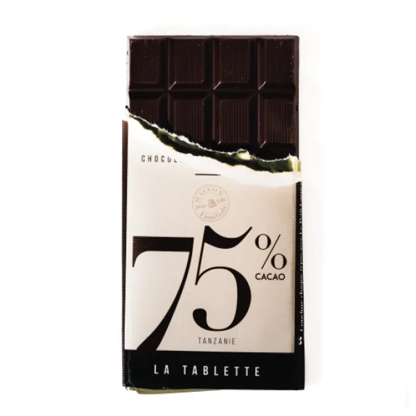 Tablette de chocolat 90g avec emballage personnalisable