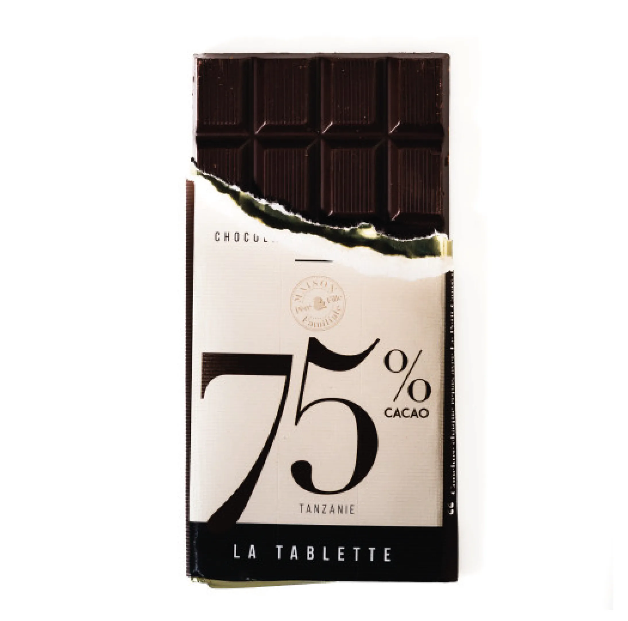 Tablette de chocolat 90g avec emballage personnalisable