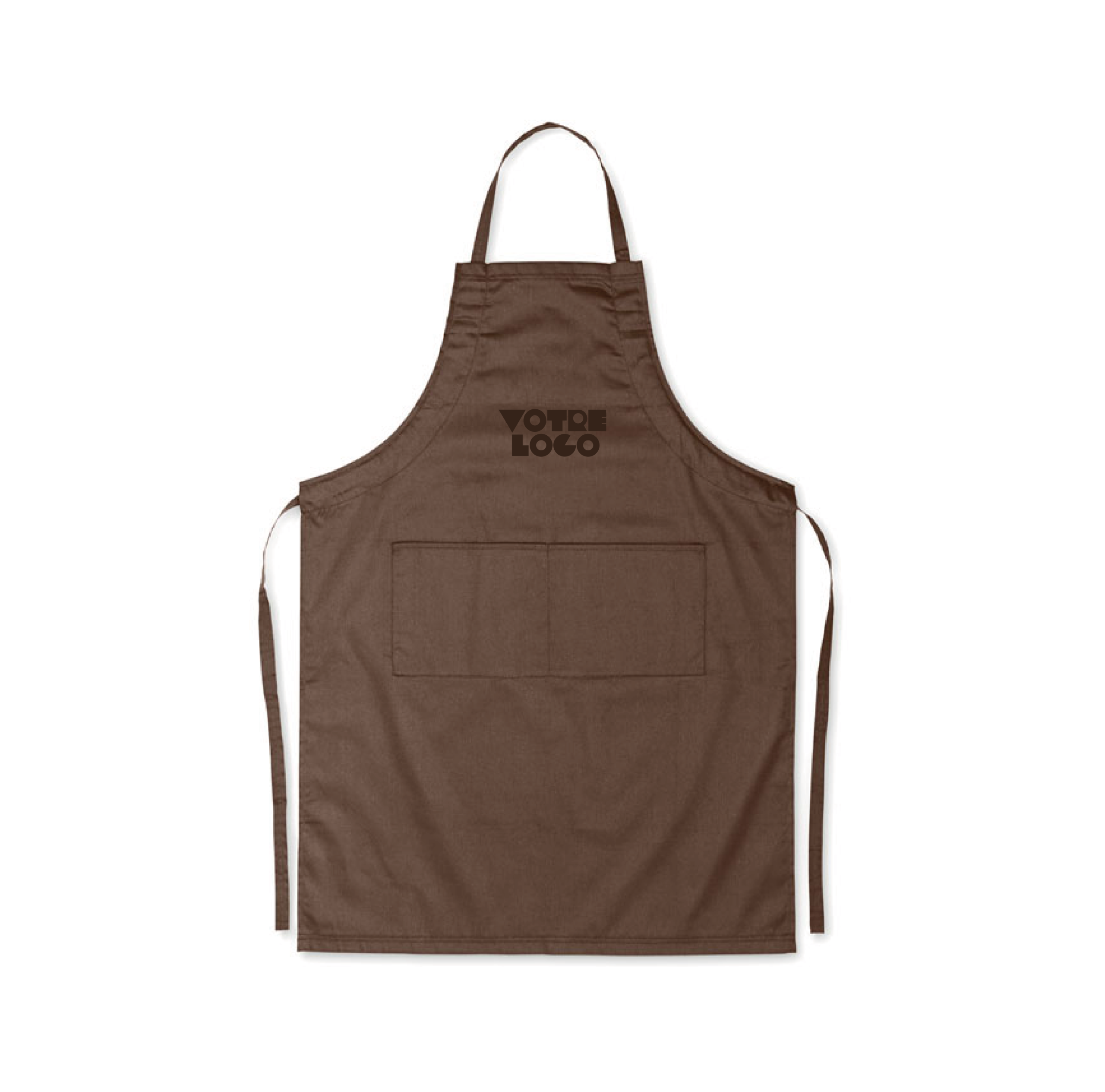 tablier-cuisine-marron-personnalisable Tablier de cuisine ajustable 190 gr/m2 personnalisable