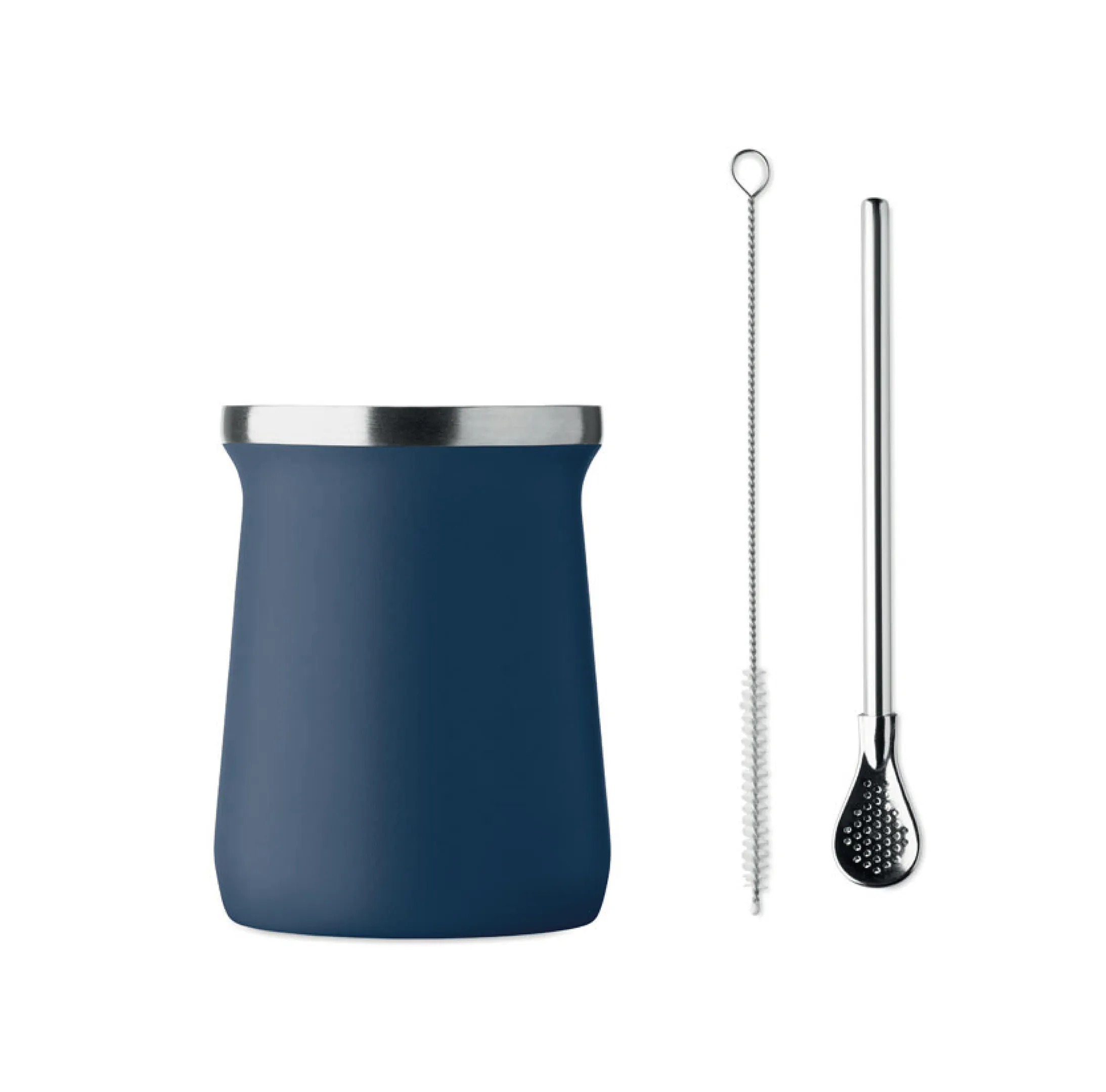 tasse-mate-bleue-personnalisable Tasse à yerba maté à double paroi 240ml personnalisable