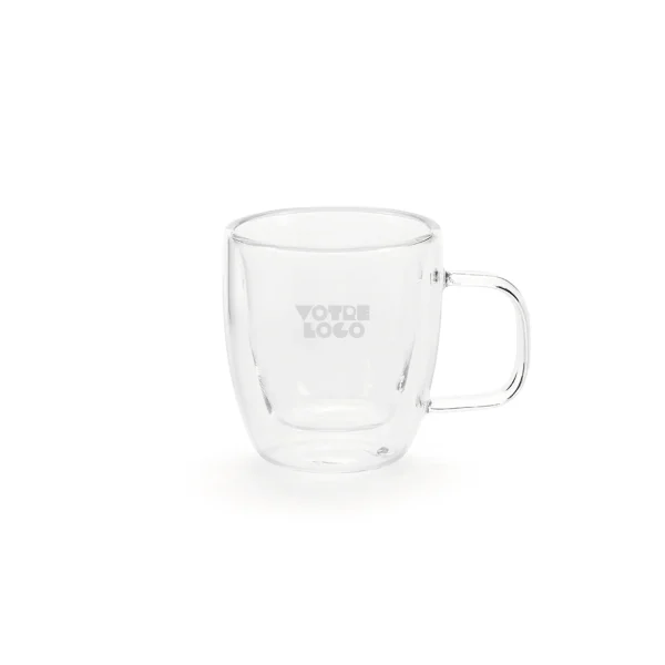 Tasse en verre borosilicate 65ml personnalisable