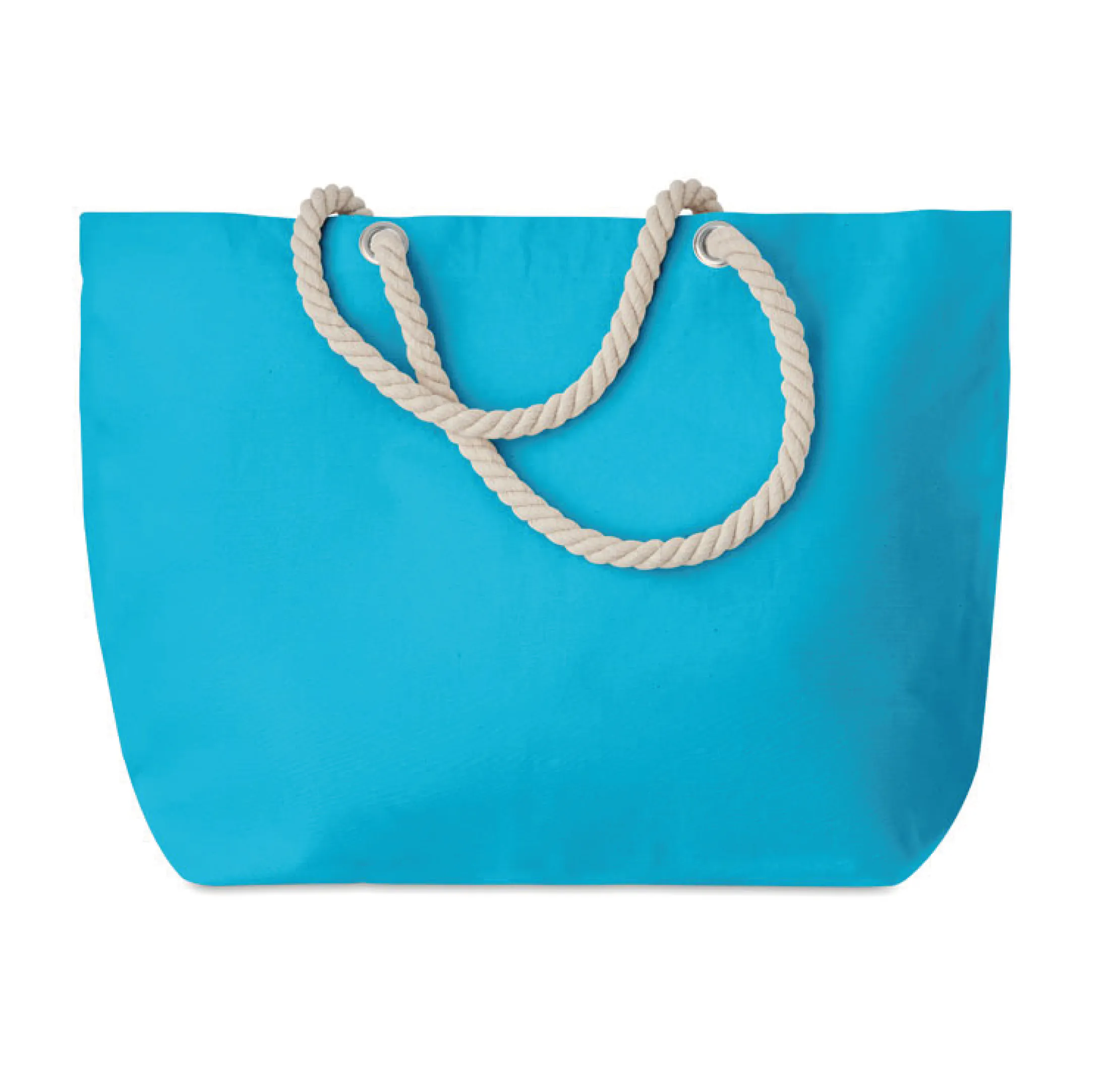 tote-bag-bleu-clair-anse-corde-personnalisable.webp Tote-bag en coton avec anse en corde 220 gr/m² personnalisable