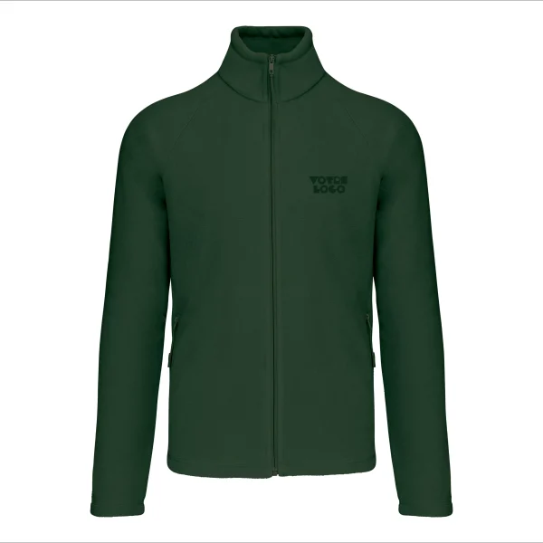 Veste micropolaire zippée manches raglan homme 350 g/m² personnalisable
