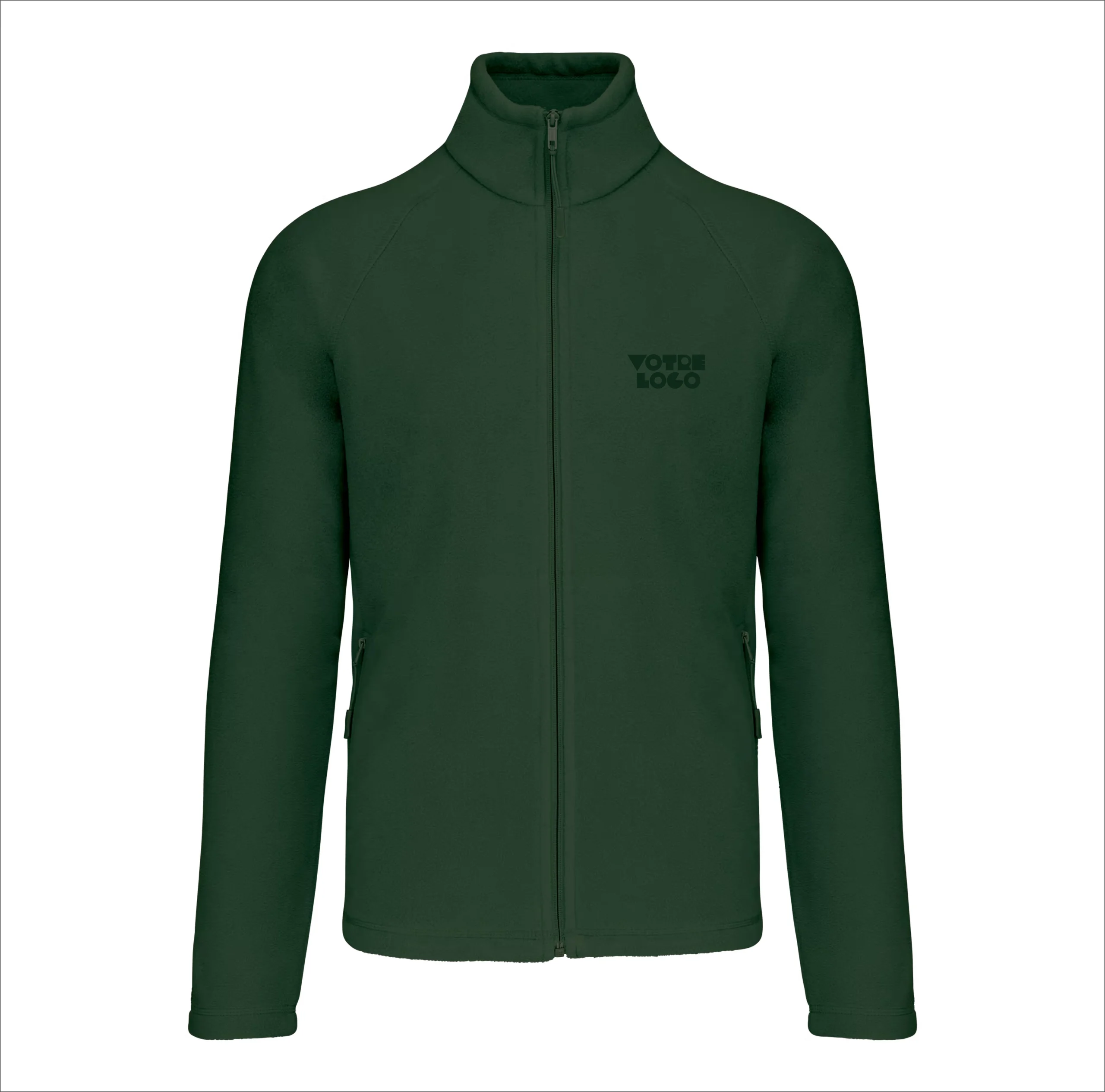 Veste micropolaire zippée manches raglan homme 350 g/m² personnalisable