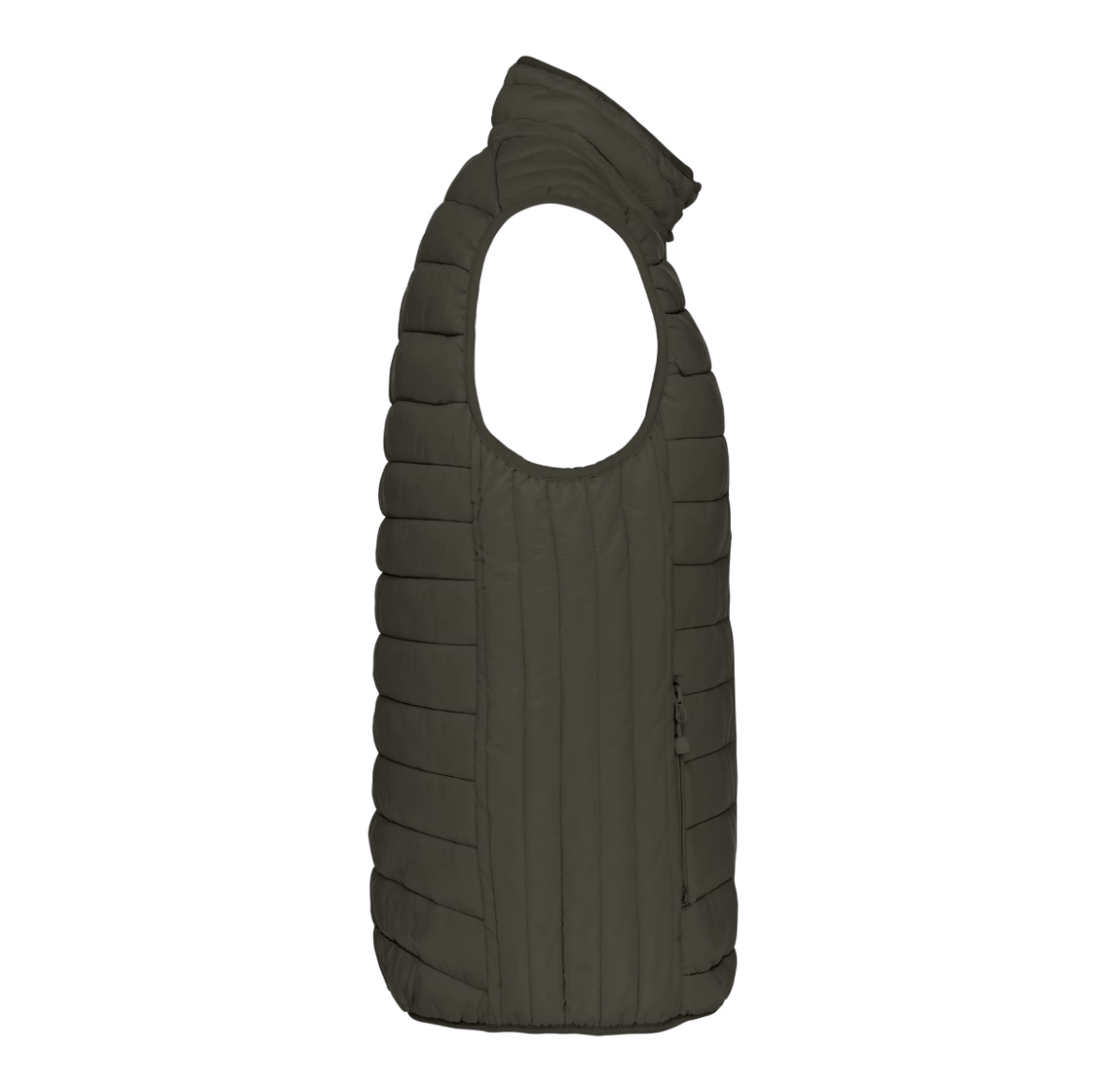 doudoune-légère-sans-manche-homme-personnalisable-dark-kaki-cote Doudoune sans manches légère homme personnalisable